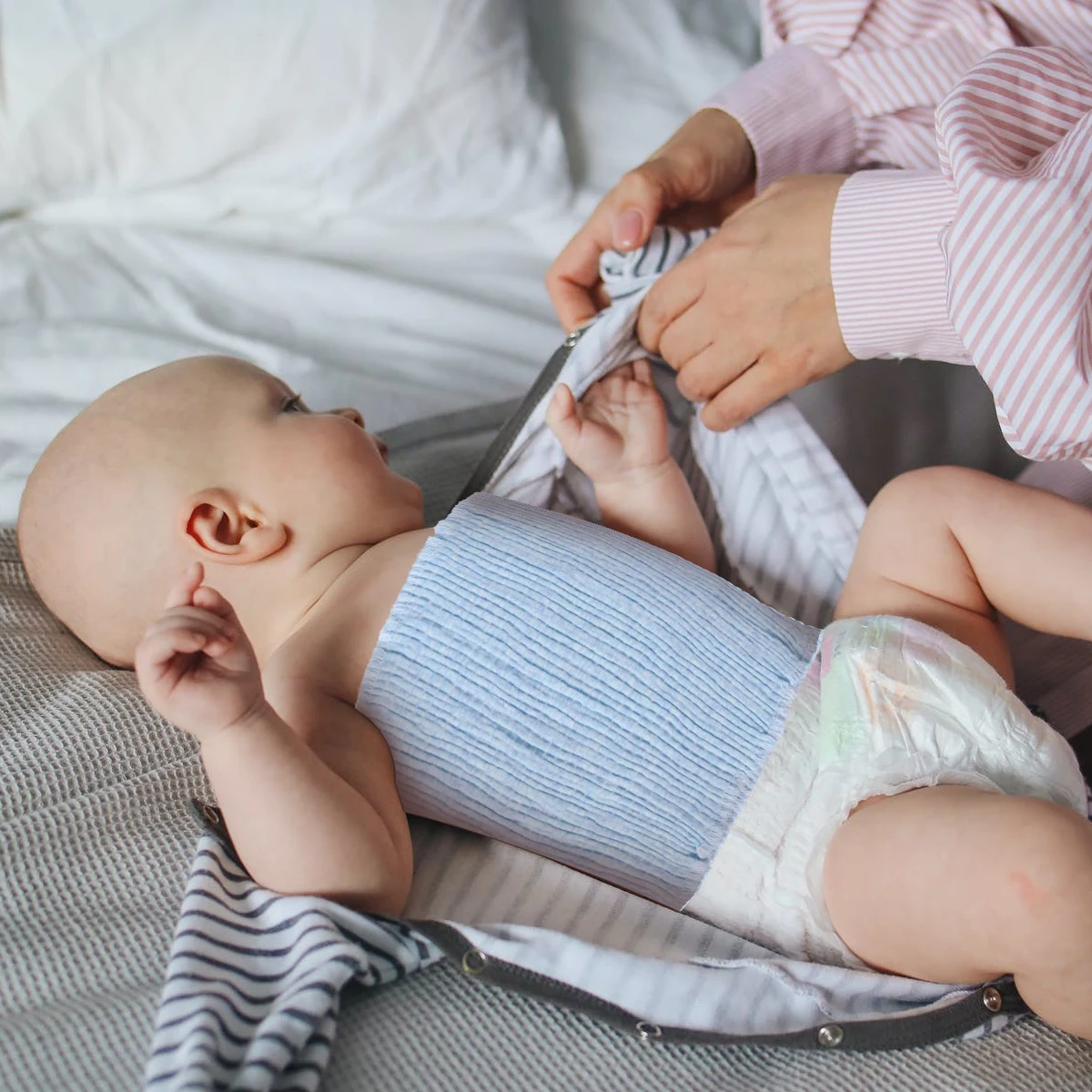 

2PCS Comfortable Pure Cotton Newborn Belly Band High Quality Skin-Loving Umbilical Support