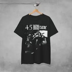 45 Grave Band T Shirt Death Rock Punk Goth Bauhaus, Sisters of Mercy, Siouxsie and the Banshees, This Cold Night, Your Funeral,