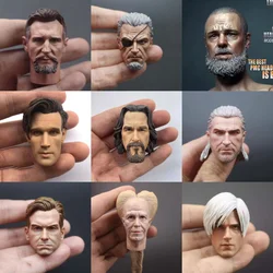 1/6 Scale Villainous Actor Head Sculpt Americans Handsome Boy Head Played Model for 12in Action Figure Body Accessory Toy