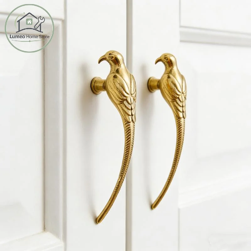 1/2Pcs Cost Effective Zinc Alloy Fortune Bird Knobs Drawer Cabinet Door Pull Handles for Home Furniture Decoration
