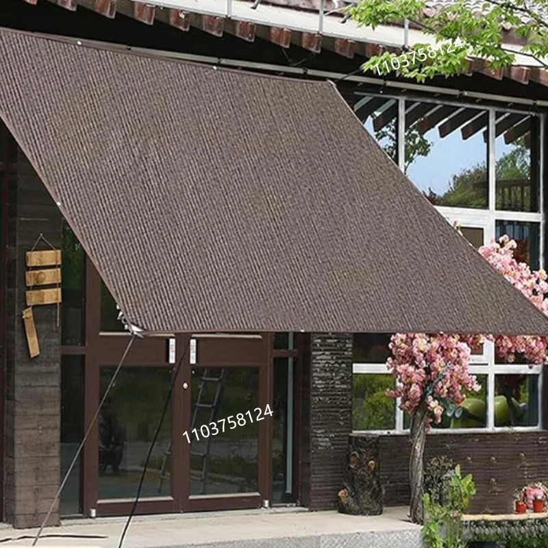 Durable Brown UV Protection Canopy - Outdoor Sun Shade Net - Multiple Sizes Available for Travel, Picnics, and Pools
