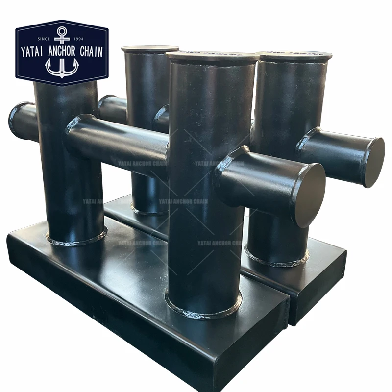 New YaTai Customizable Steel Double Cross Mooring Bollard Marine Outfitting for Boats and Ships