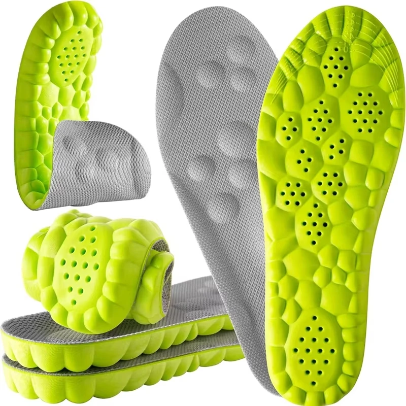 4D Foot massage insole Uni Shock-Absorbing Sports Insoles Breathable and Comfortable Running Insoles 1Pair/2Pair