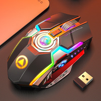 Yindiao A5 Wireless Mouse Charging Rgb Luminous Silent Red Light Engine Upe Foot Patch Electroplated Side Wing Game Office