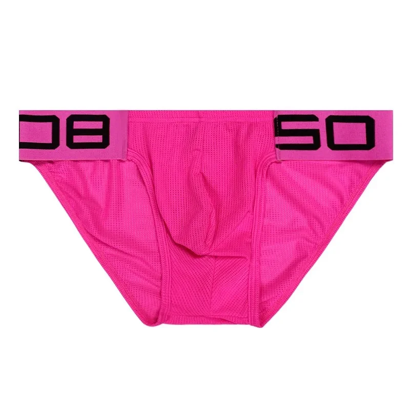 0850 low waist and high fork briefs solid color mesh breathable shock convex pocket pants BS822
