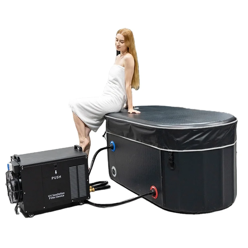 Inflatable Ice Bathtub SAA/ETL/CE 1hp Chiller Tub Outdoor Indoor Cold Plunge Ice Bath With Chiller