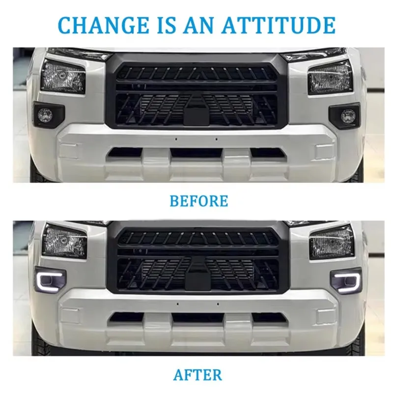 

For Mitsubishi Triton L200 2024-2026 LED Daytime Running Lights White DRL Fog Lamp Amber Turn Signal Light Components