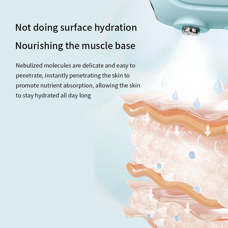 جهاز نانو ميست للوجه محمول باليد، بخاخ مياه محمول، أكسجين لترطيب شباب البشرة #5