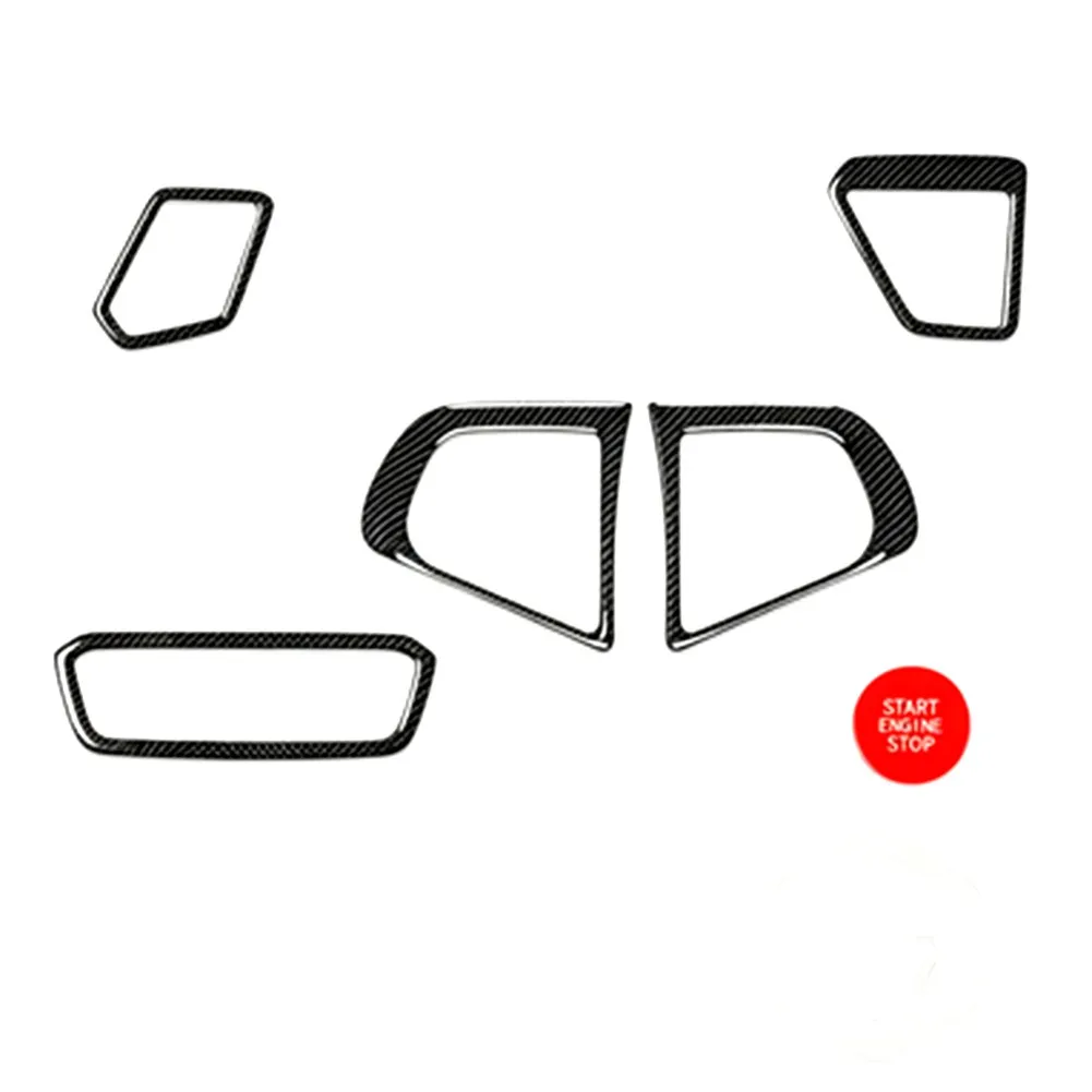 Carbon Fiber Trim Sticker Kit for Steering Wheel Controls and Start Button for 3 Series 2019-2024 and 4 Series G26