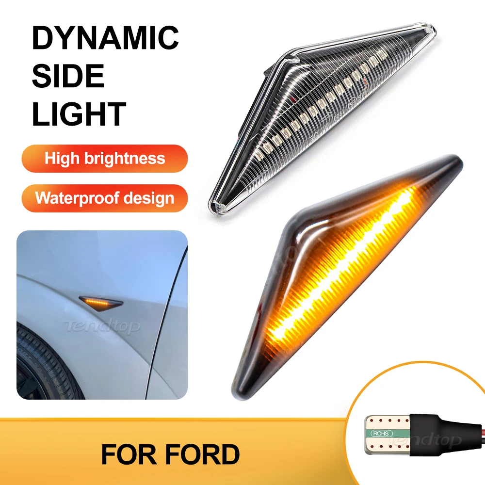 Flowing Side Repeater Light LED Dynamic Side Marker Turn Signal Lights Indicator Blinker Lamp For Ford MONDEO 3 MK3 FOCUS 1 MK1