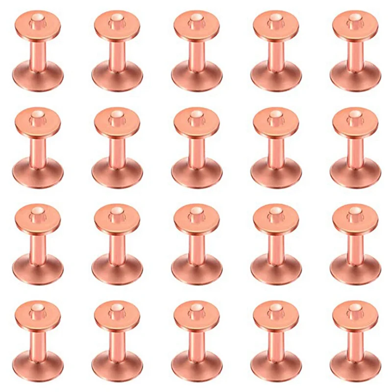 

AT63-75 Sets Copper Rivet Burrs Washer,3/4 Inch Long Leather Copper Rivet Fastener,For Wallets Leather DIY Craft Supplies