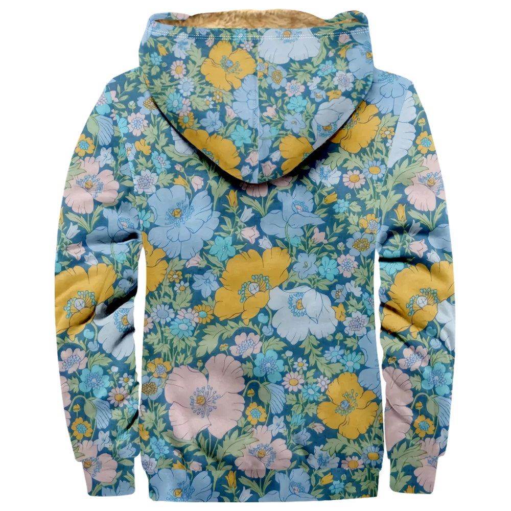 Abrigos de chaquetas de invierno para hombre, ropa de algodón con estampado de flora azul Retro elegante, abrigo de compras de estilo chino estampado