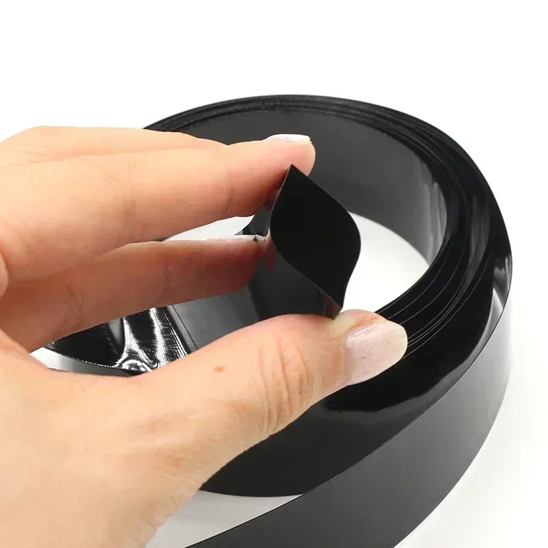 1/3/5M Black 18650 PVC Heat Shrink Tube 70mm~220mm Precut PVC Shrinkable Tubing Insulated Lithium Battery Wrap Cable Protection