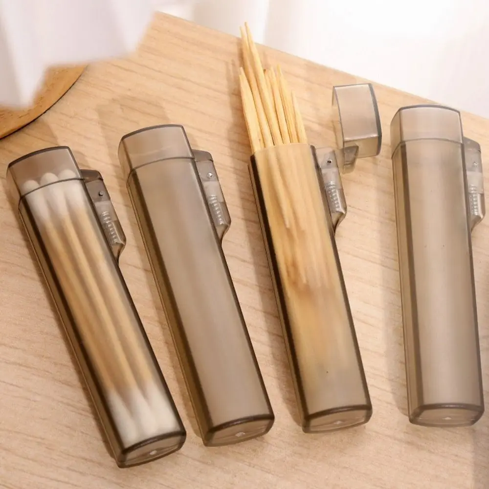 Portable Mini Toothpick Box Transparent Classification Storage Box Cotton Swab Container Household Travel