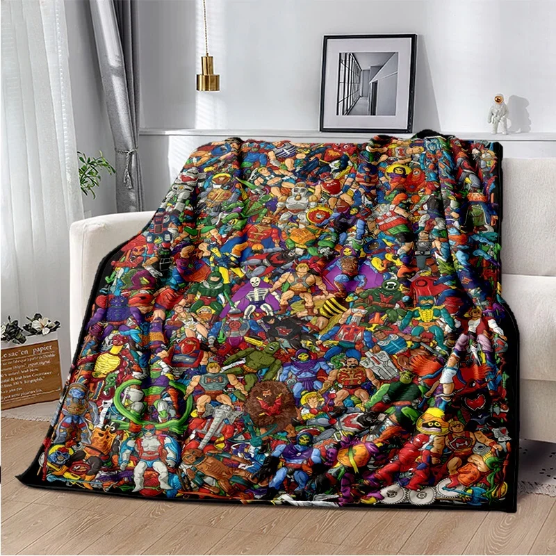 3D Printed Masters of The Universe Anime Blanket Cartoon He-Man Flannel Soft Comfortable  Living Room Sofa Bed s