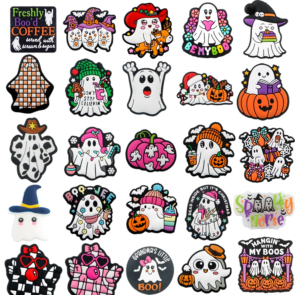 5-10pcs/Lot Ghost Series Halloween Pumpkin Ghost Silicone Focus Bead DIY Accessories For Jewelry Making Beaded Pen