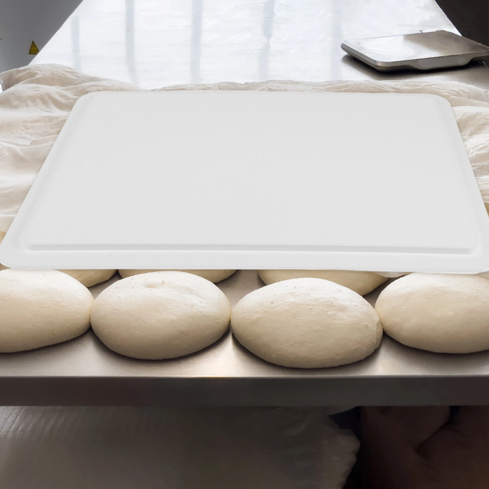 White Dough Proofing Box Replacement Lid Multi-Functional Pizza Dough Tray Cover Stackable Bread Proofing Container Lid