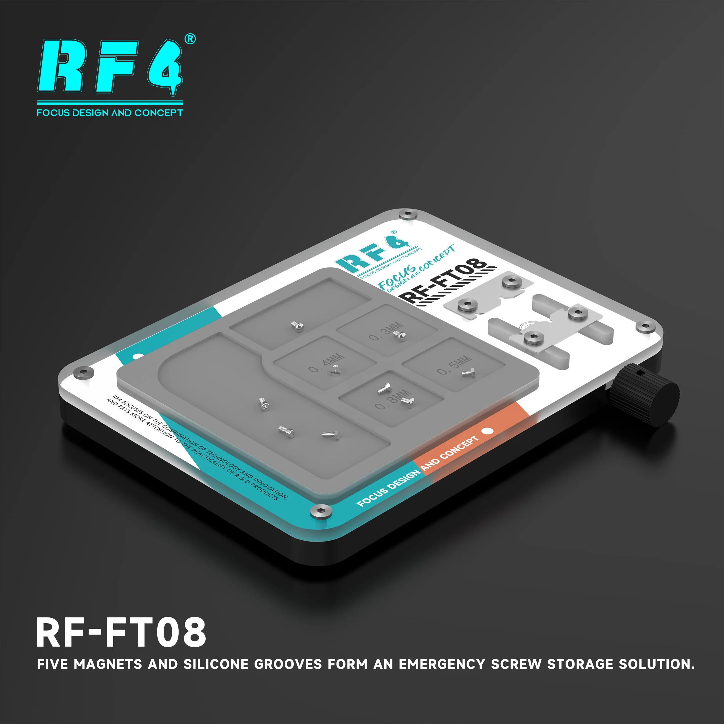 RF4 RF-FT08 المغناطيسي بغا إصلاح الرقصة ل اللوحة الأم التخفيف رقاقة إزالة الصمغ وزراعة القصدير أداة لقط قابل للتعديل #2