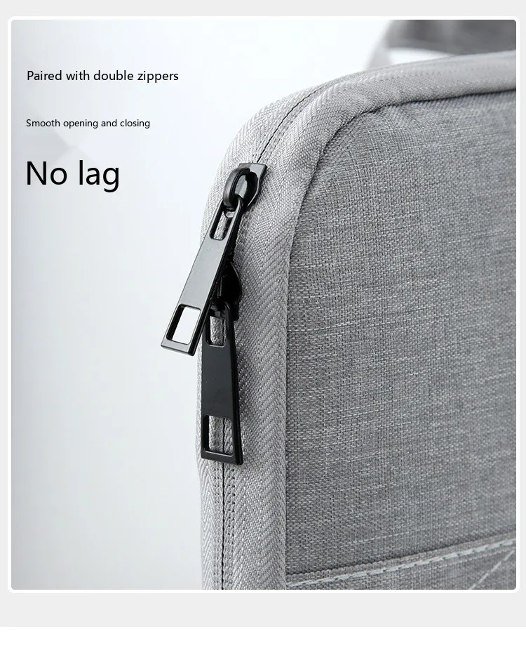 Professionelle Laptop-Aktentasche 11,6-15,6 Zoll Oxford Wasserdichte Handtasche für Geschäftsreisen – Detail 10