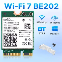 FENVI WiFi 7 For BE202 M.2 Network Card Bluetooth 5.4 2400Mbps Tri-Band 2.4G/5G/6GHz WiFi 7 Wireless Network Adapter