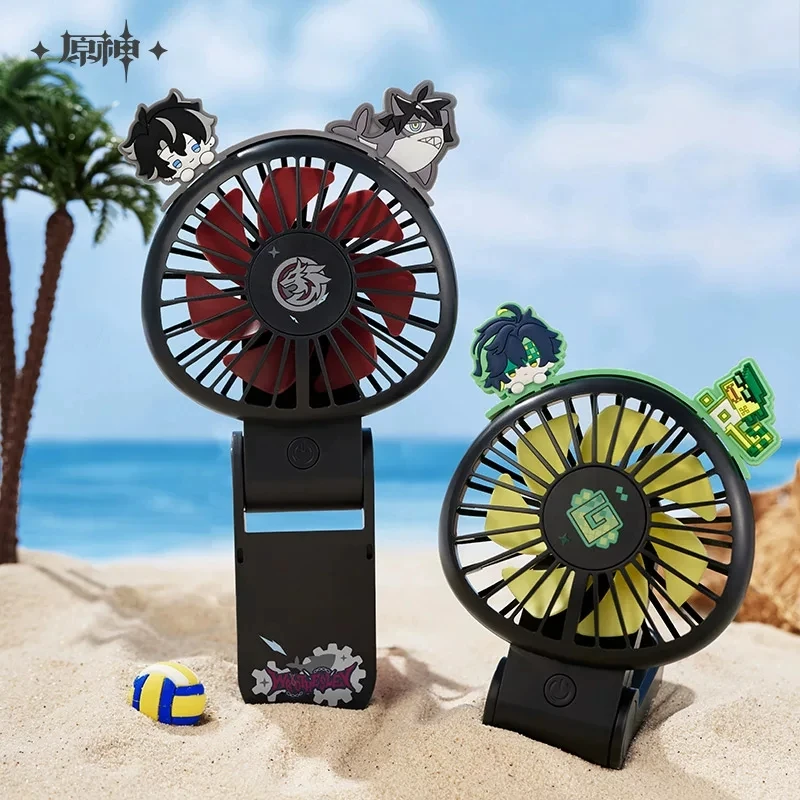 Genshin Impact Cosplay Klee Hu Tao Yoimiya Midsummer Party Series Foldable Portable Handheld Mini Fan Birthday Gifts 4