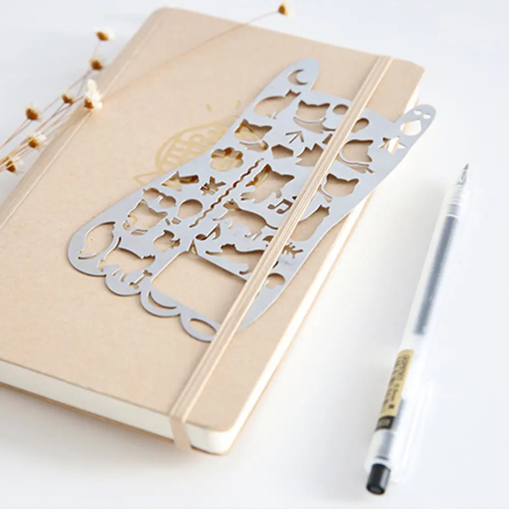 Premium Stainless Steel Hollow Painting Stencils Drawing Templates for Adults Journal Scrapbook Planner Diary DIY Craft