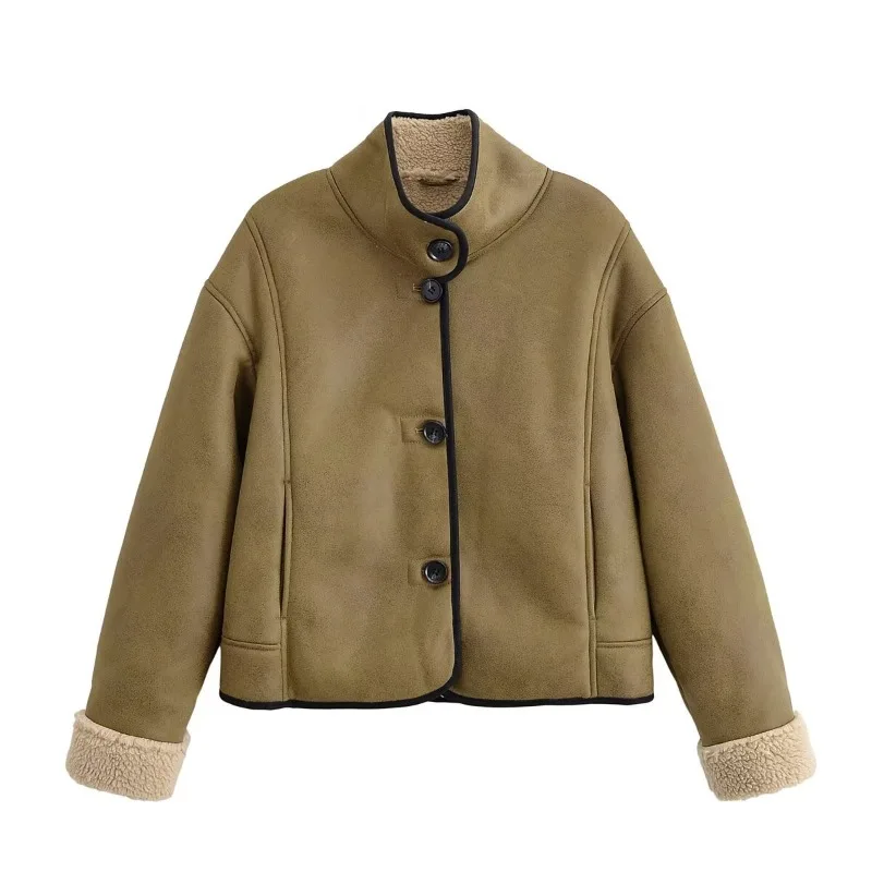 CharmChant Women's shearling jacket Leather Jackets fashion Winter 2025 Sheepskin Coat Female New in Coats warm Outerwears