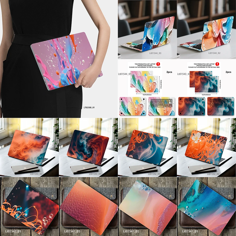 Paint Splash Fluid Art Laptop Skin Sticker, Waterproof Vinyl Decal for 12-17 inch MacBook HP Lenovo Dell Notebook
