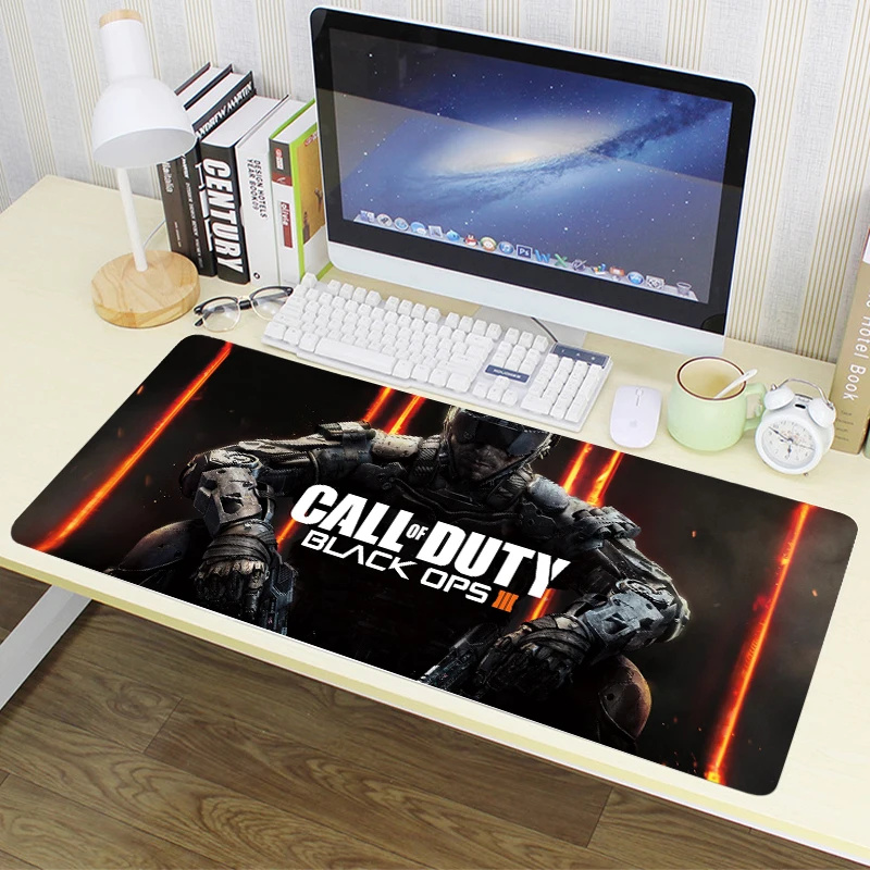 Call of Duty Black OPS Ⅲ Keyboards FPS Logo Game Locking Edge Skiproof Premium Mouse Pads Computer Rubber Upgrade Desk Supplies