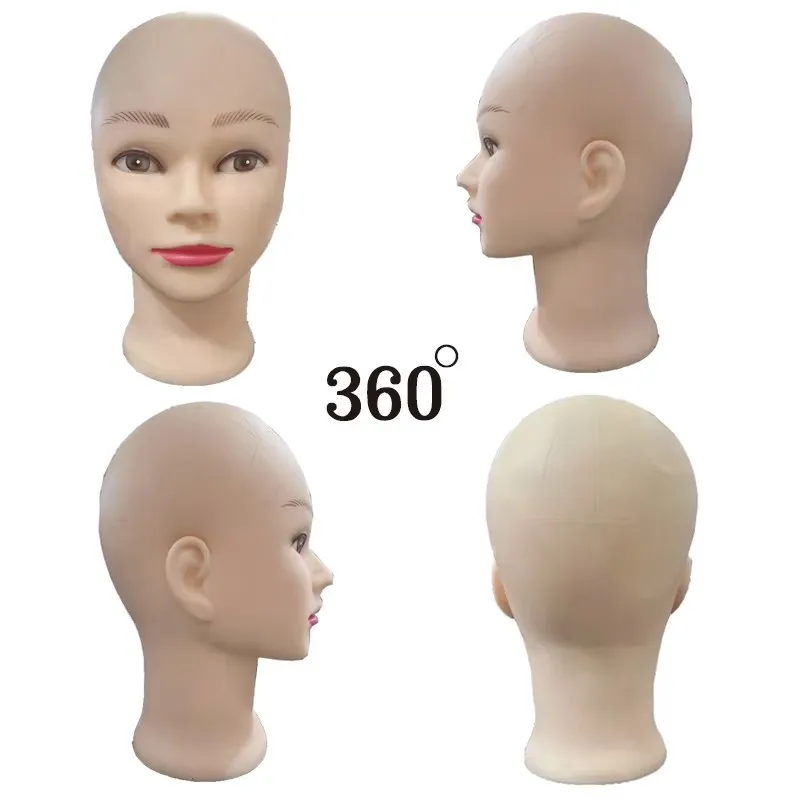 1pc Wig Head Soft Teaching Head Female Mannequin Head For Making Wigs Display Wigs Manikin Head Training Head Without Hair image 3
