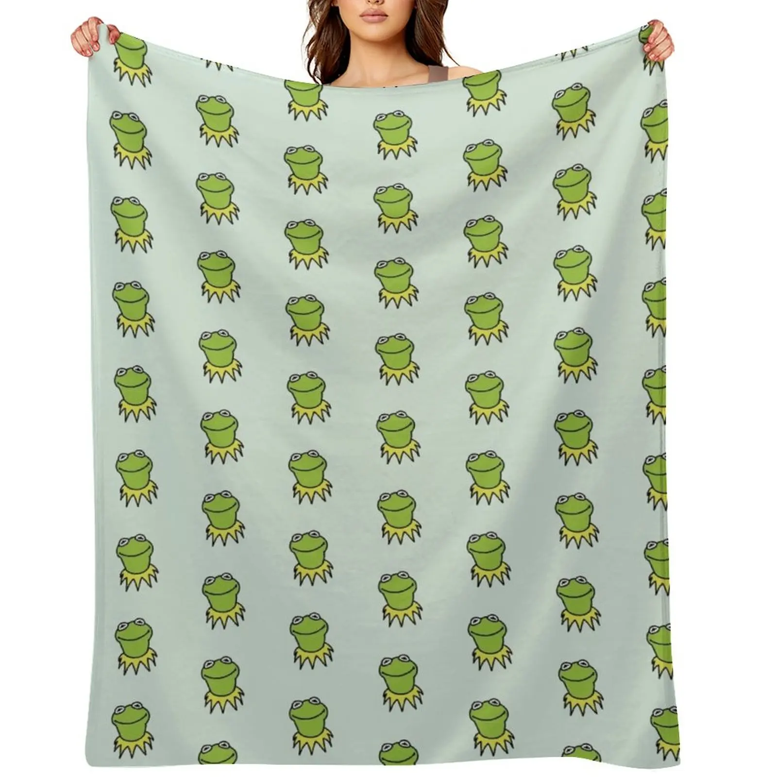 

Kermit Throw Blanket Thermal Polar Soft Big Summer Blankets