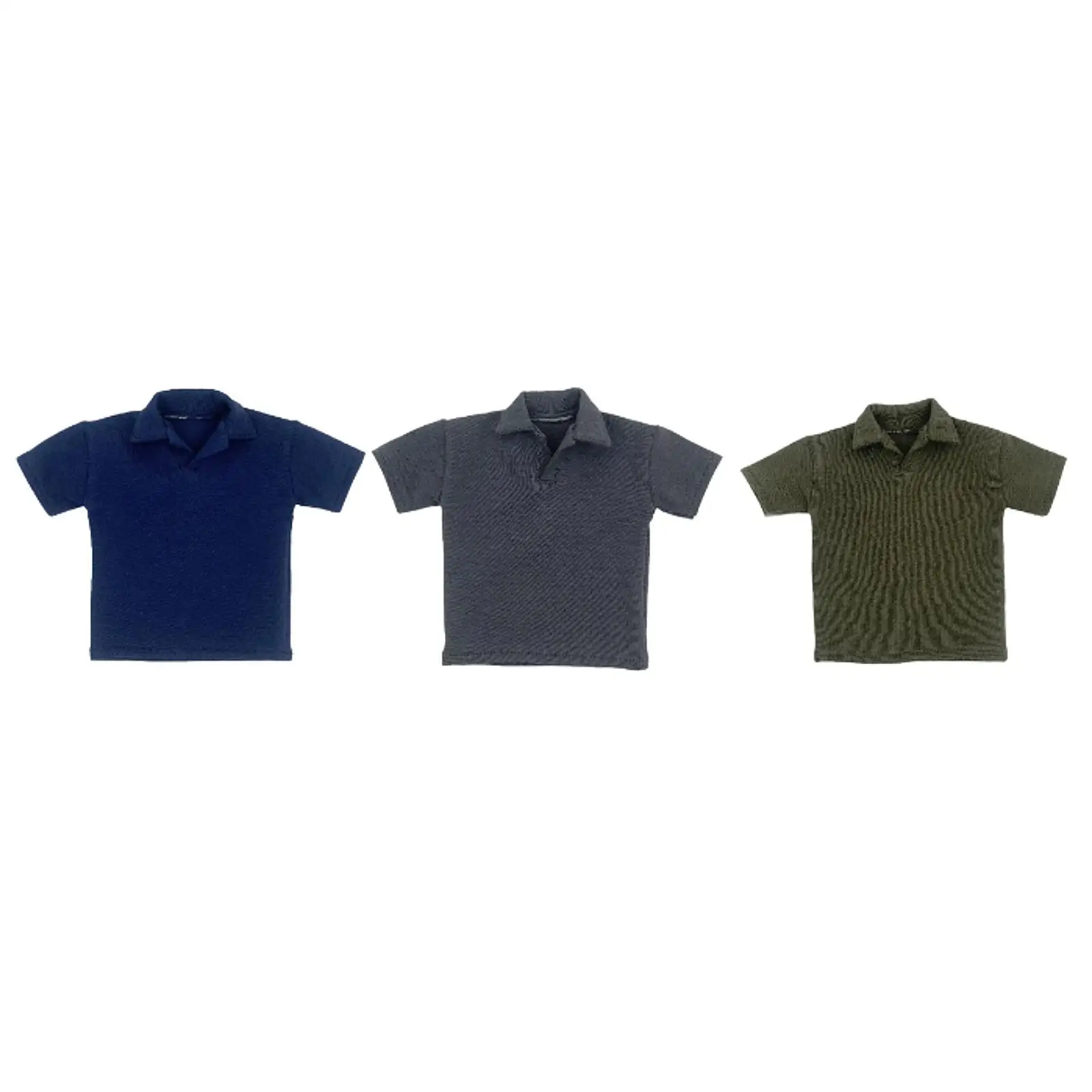1/6 Scale Male Lapel T Shirt for 12 Inch Figures, Doll Apparel