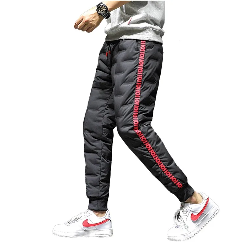 

Осенне-зимние однотонные эластичные шаровары с высокой талией и буквенным принтом, повседневные спортивные модные брюки