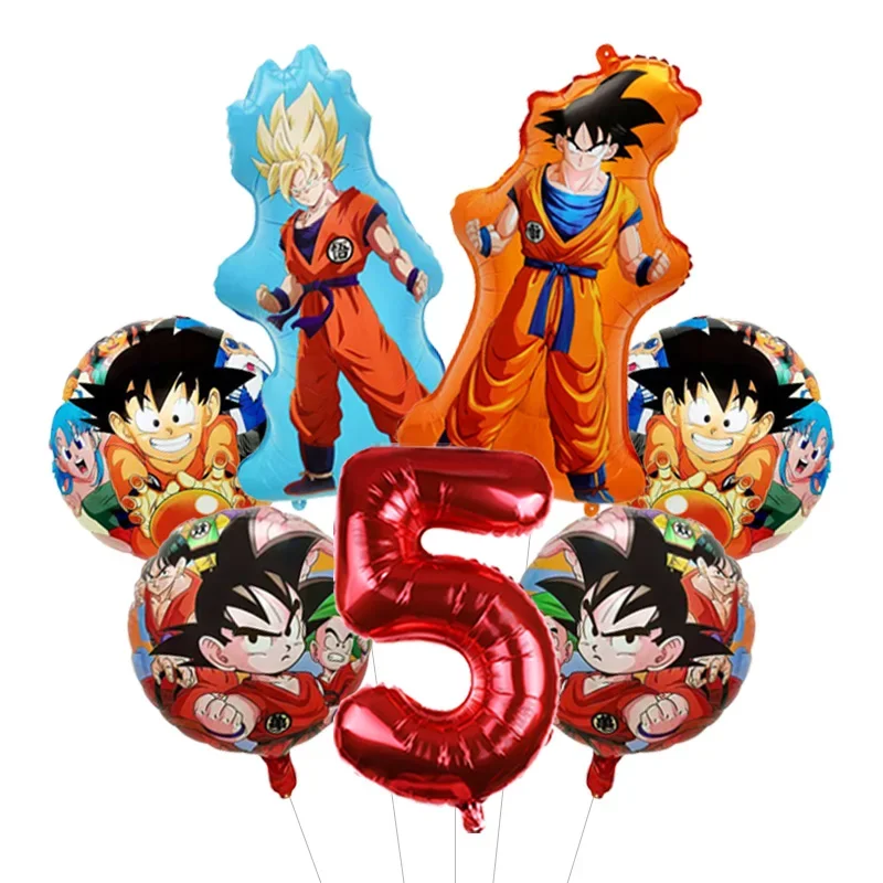 Dragon Ball Z Themen-Bachelor-Party Ballon-Set Vier-Sterne-Folienballon mit Goku-Aufdruck für Anime-Fans Feier – Detail 14
