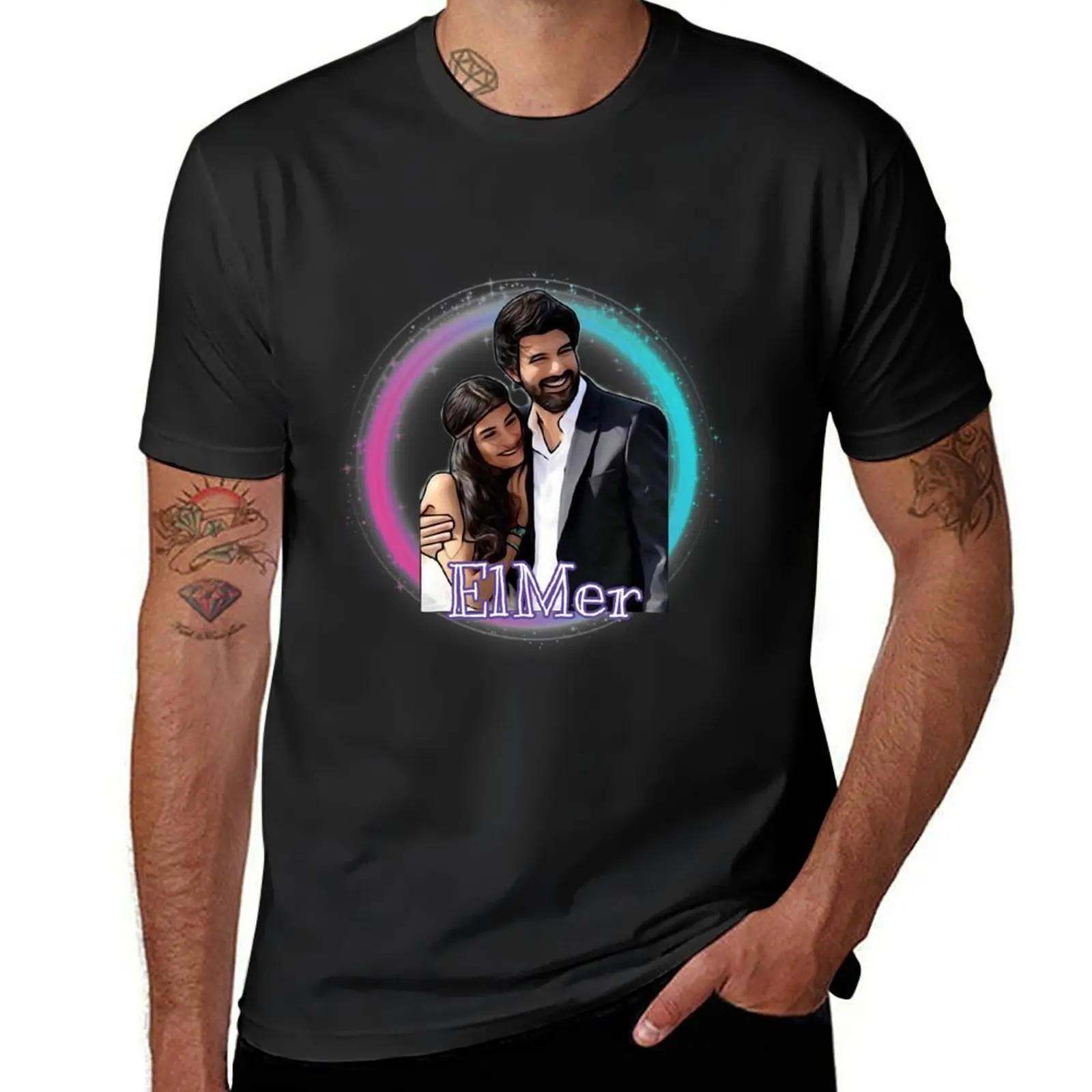 Elif & Omer - Kara Para Ask T-Shirt tops blanks graphics t shirts for men