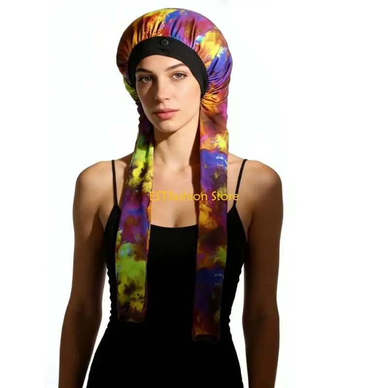 Y5GC Sweat Wicking Durag Bandana for Running and Cycling Fringed Twisted Tail