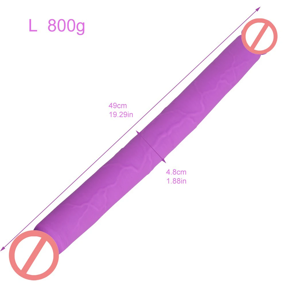 Overlength Thick Double Dildo Anal Plug Stimulate the Vagina Long Dick Anus Soft Penis Butt Plug Phallus Sex Toy for Gay Lesbian