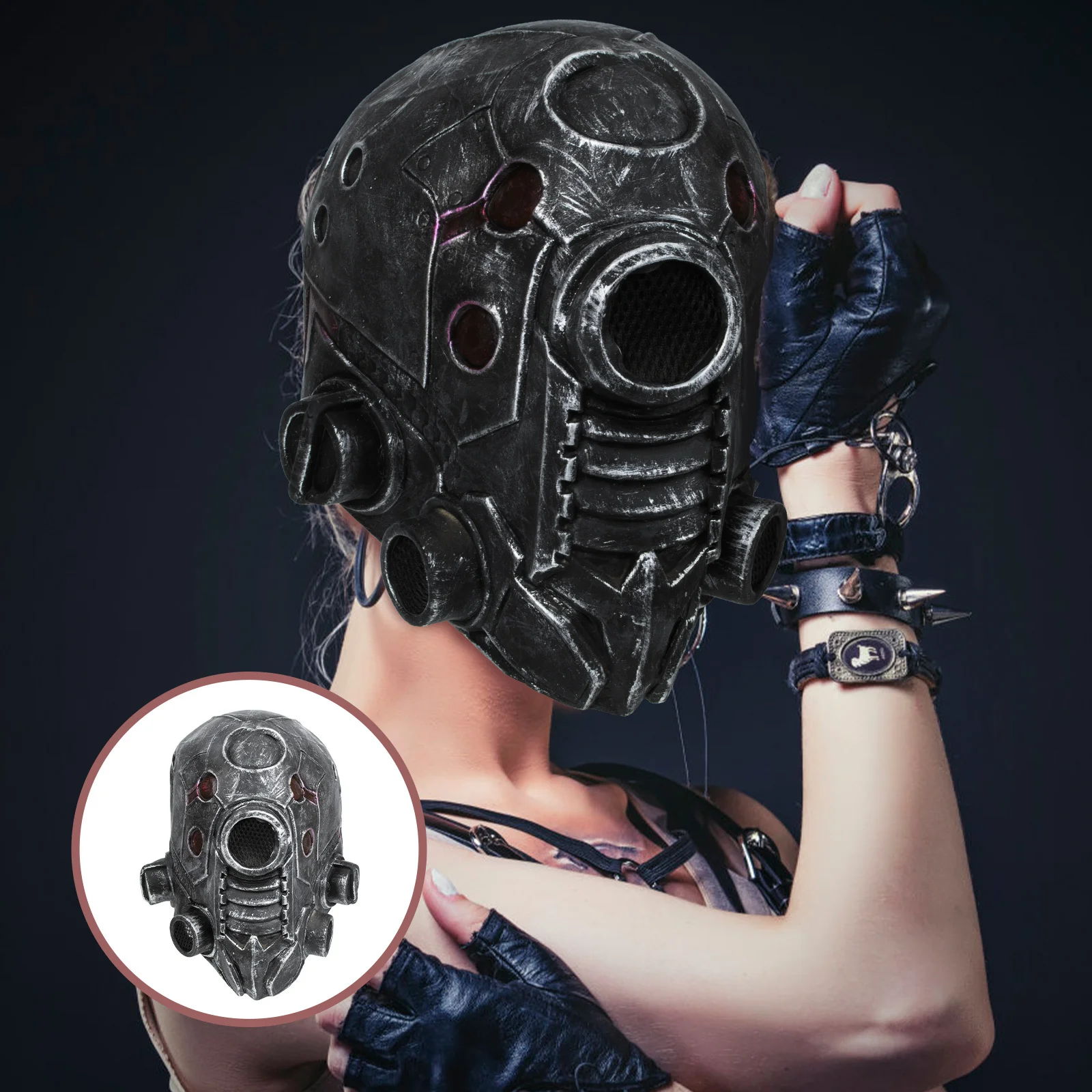 Steampunk pour adultes et adolescents, léger et Durable, accessoire de Costume d'halloween, accessoires de jeu de rôle de fête, masque de Cosplay d'halloween