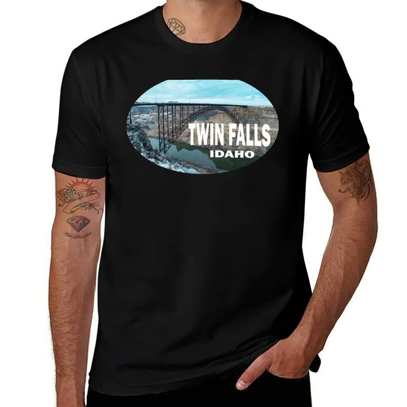 Twin Falls Idaho Bumper Sticker T-Shirt anime clothes animal prinfor boys cotton graphic tees sublime t shirts for men graphic