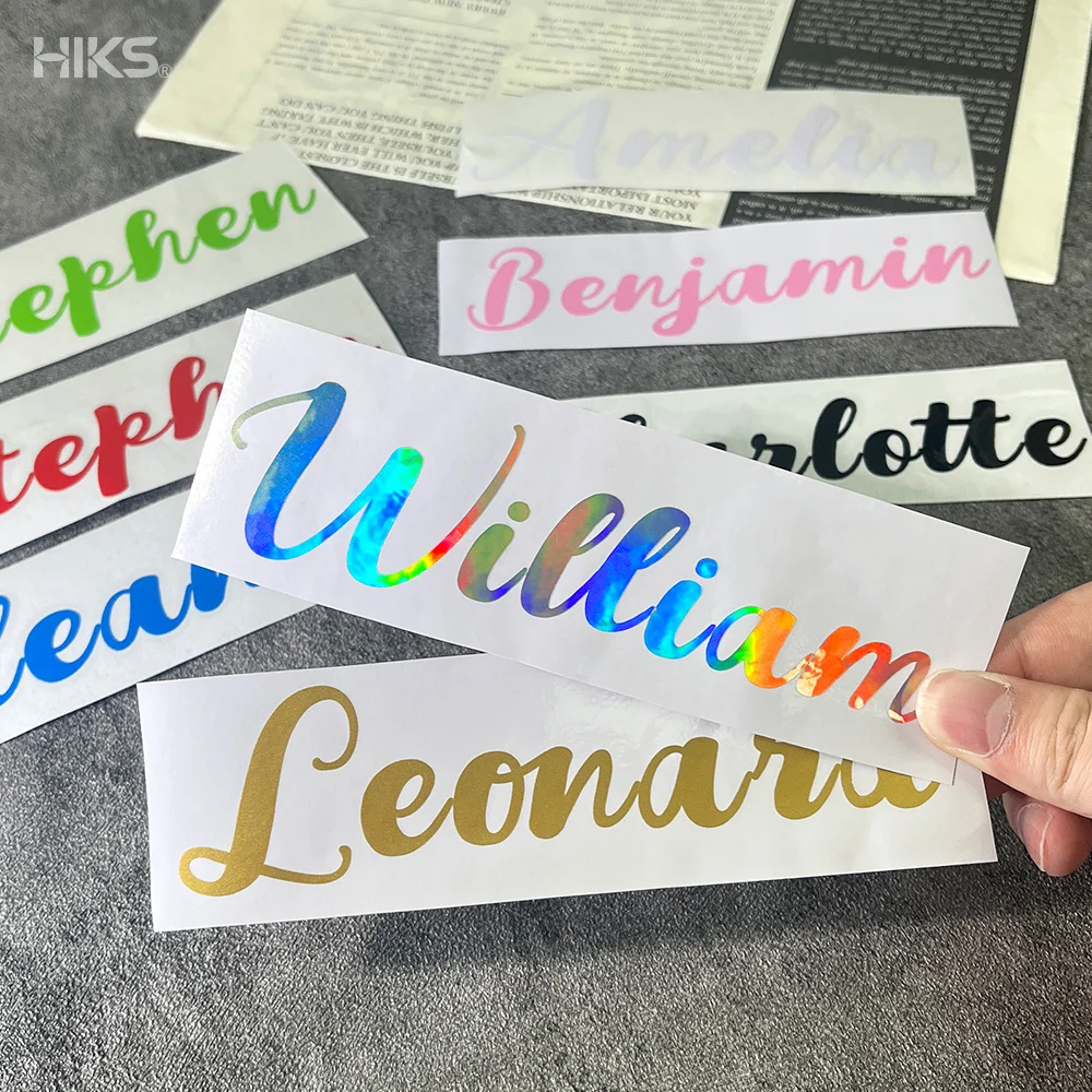 5PCS Custom Name Stickers Personalized Labels for Cup Bottle Mug Christmas Wedding Birthday Party Car Window Vinyl Decals