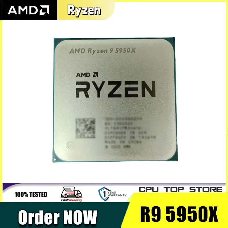 AMD Ryzen 9 5950X, Nueva Serie Ryzen 9 5000 Vermeer (Zen 3), 16 Núcleos, 3.4 GHz, Socket AM4, 105W, Sin Refrigerador