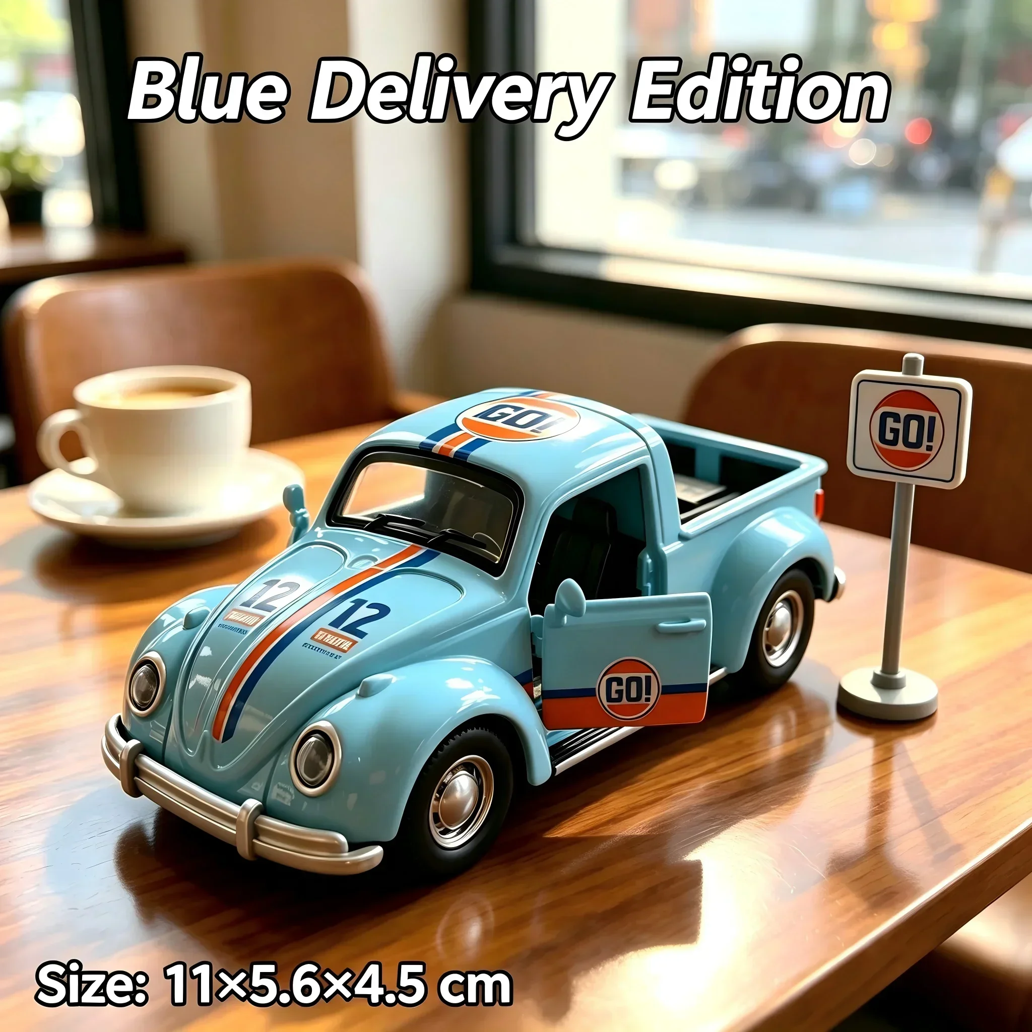 New Arrival Classic Beetle Pickup Diecast Model, 11×5.6×4.5cm Alloy Toy, 3 Colors, Static Display Model, Desktop Ornament, Gift