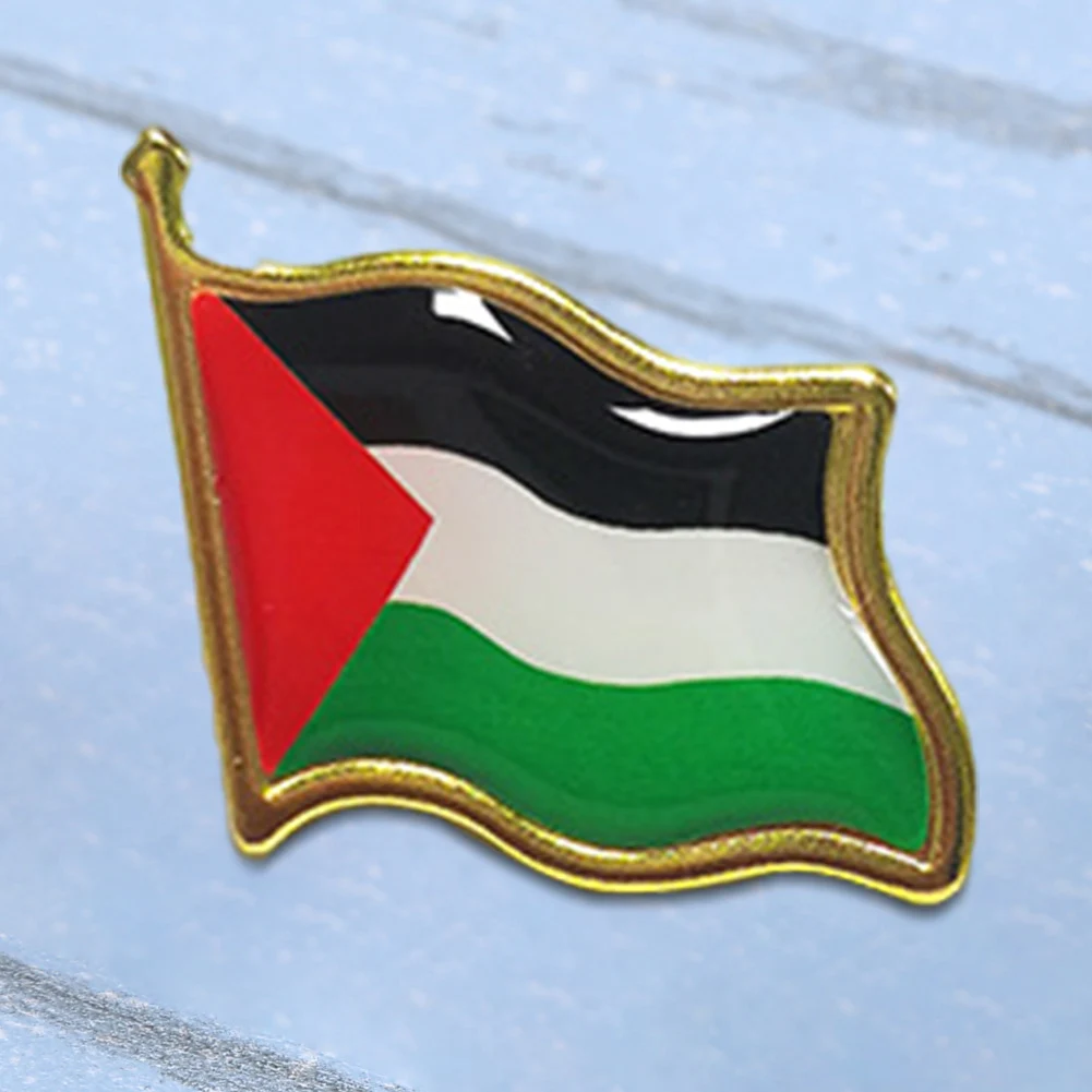 100-5pcs Palestine Flag Pin Badge Palestine Palestinian Flag Pin Badge Lapel Palestine National Enamel Badge Armband