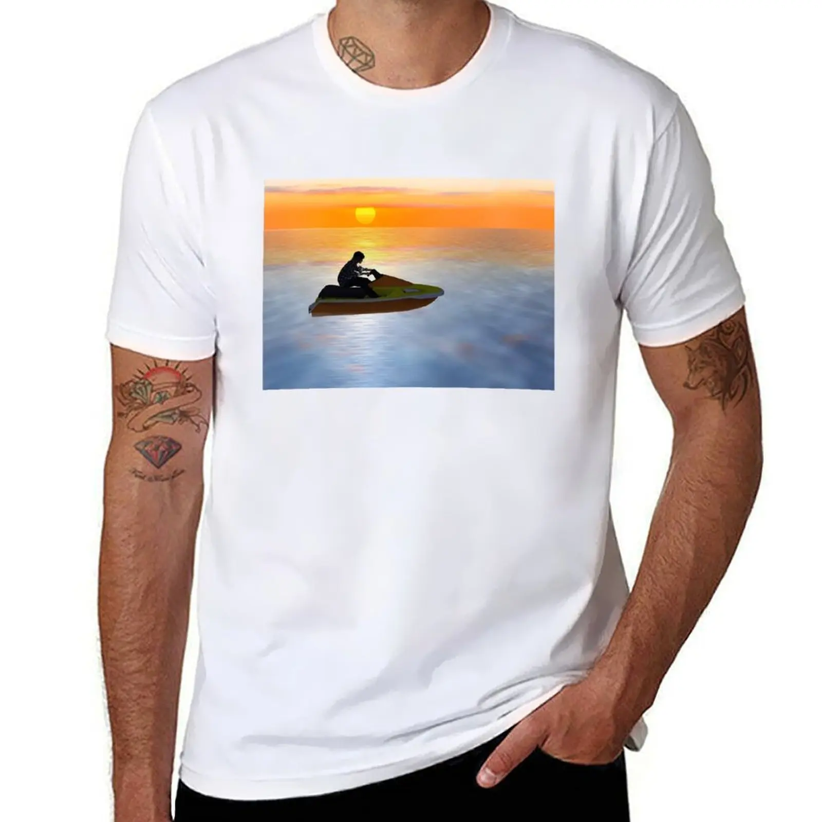 

Sinjin Drowning IMVU T-Shirt anime t shirts oversize man t shirt heavy cotton T-Shirt
