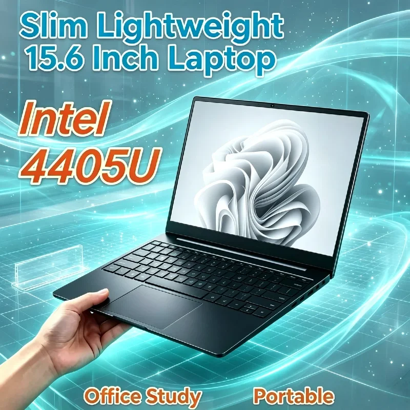 Intel 4405U Powerful 15.6 Inch Laptop 120Hz FHD IPS Display Backlit Keyboard 5000mAh Battery Optional 32GB RAM 2TB Fast SSD
