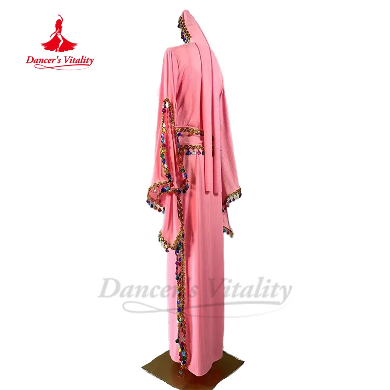 زي الرقص الشرقي للنساء مخصص الراقية أنيقة ملونة الترتر رداء صيدي شابي بلدي أداء الملابس #6