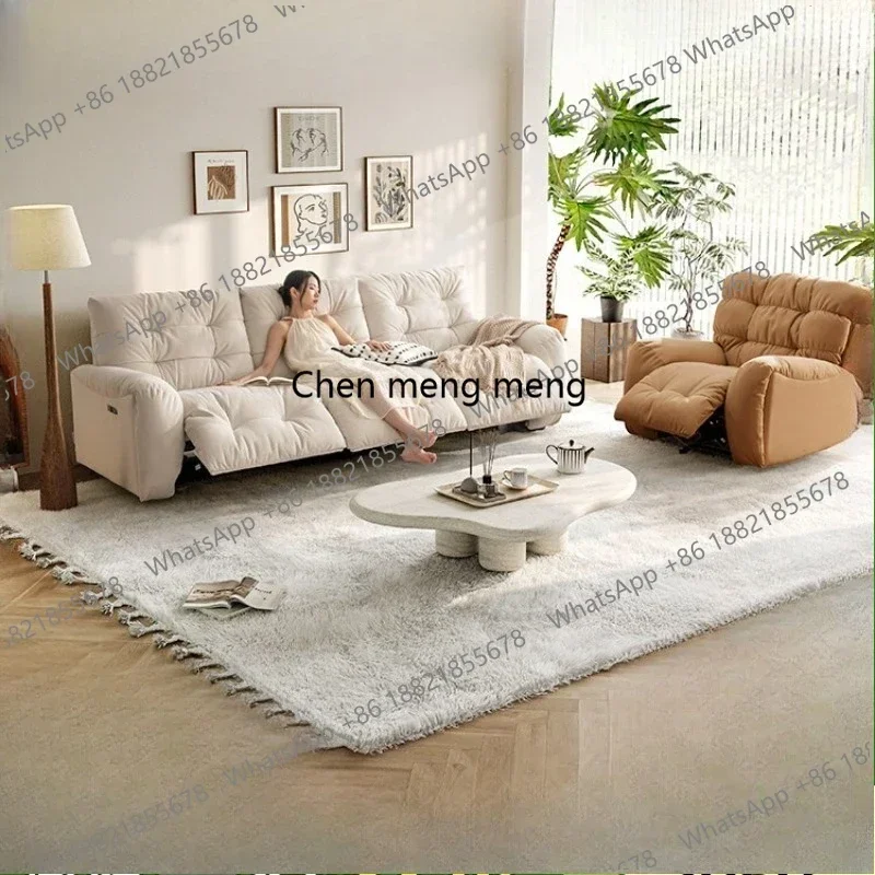 02M Armrest Large Filler Sofas Wood Design Electric Designer luxury Nordic Recliner Sofas Puffs Lounges Divani 2 Posti Furniture