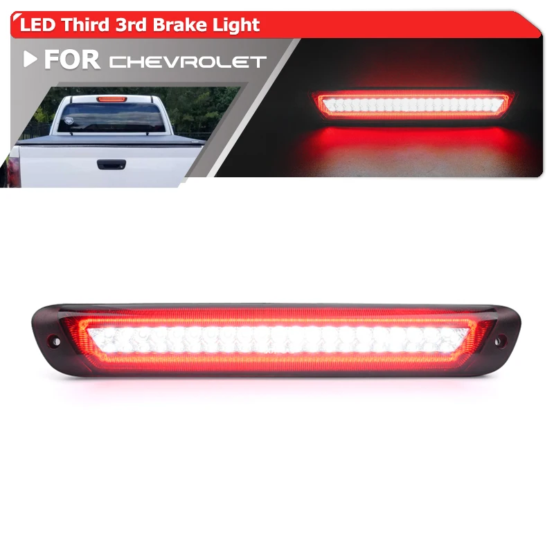 

For Chevrolet Colorado GMC Canyon 2004-2012 Led Strobe Third 3rd Brake Light White Cargo Roof Lamp 15286506 19418142 97247013