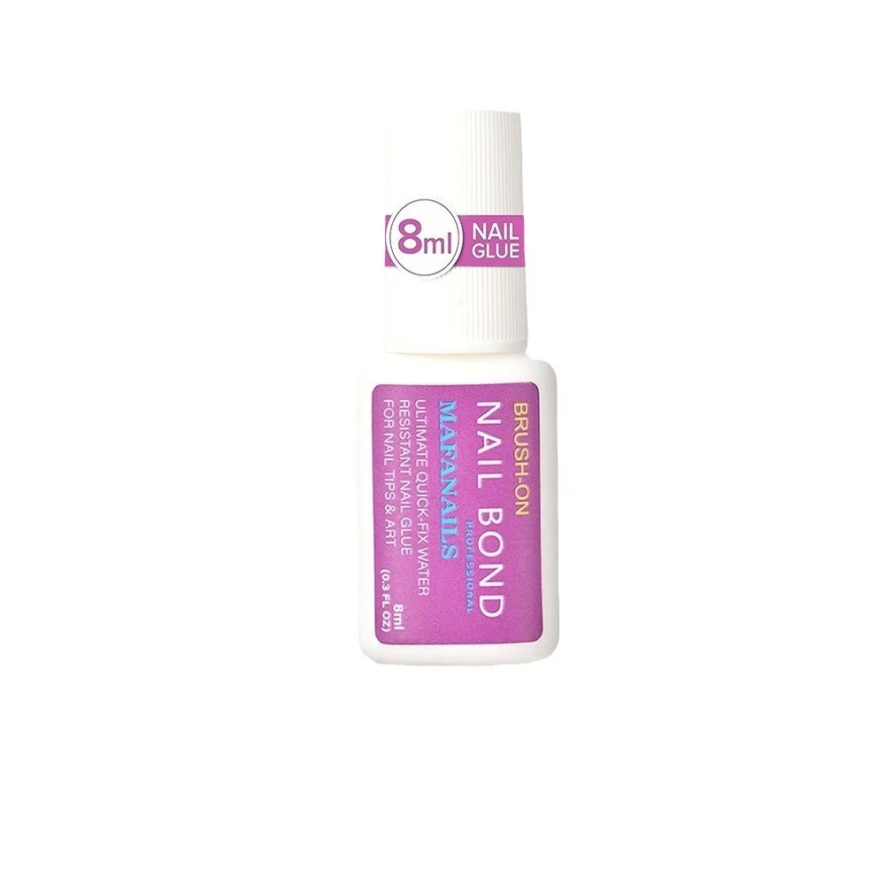 The Best-Selling Nail Glue for Attaching Rhinestone Accessories, a Strong Nail Tip Adhesive with a Brush, 8ml Fast-Drying Nail Glue