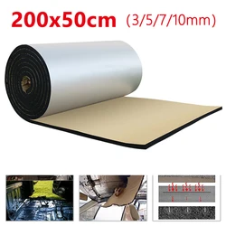 500*2000mm 3/5/7/10mm Car Hood Engine Firewall Heat Mat Deadener Sound Noise Proof Insulation Deadening Aluminum Foil Sticker